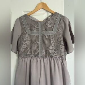 Roolee Silver Lace Dress